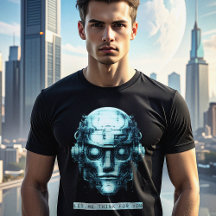 Mind Kontrolle Cyberpunk Robot Blue Grunge
