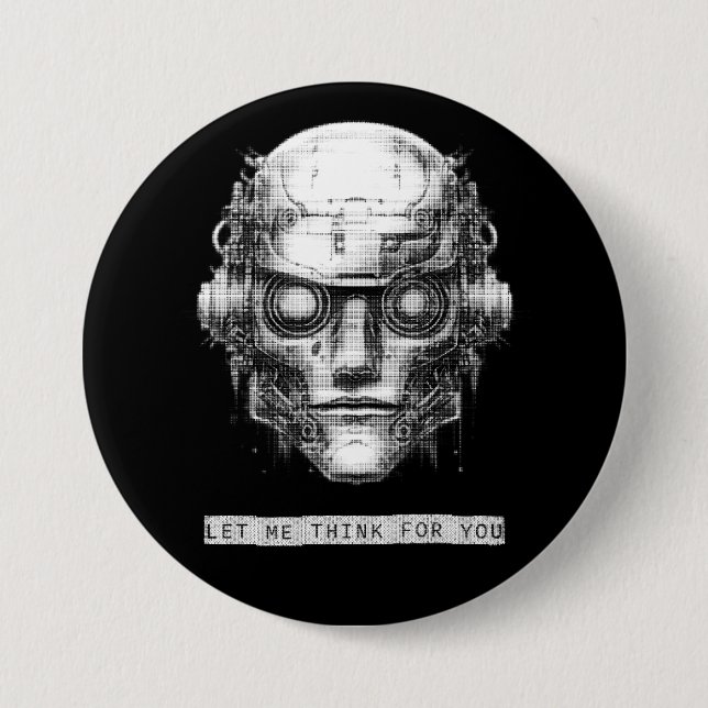 Mind Kontrolle Cyberpunk Robot Button (Vorderseite)