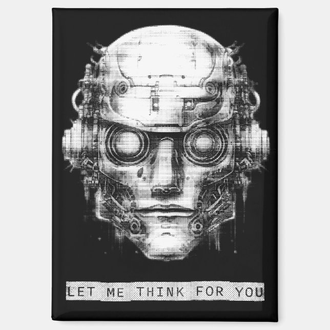Mind Kontrolle Cyberpunk Robot Magnet (Vorderseite)