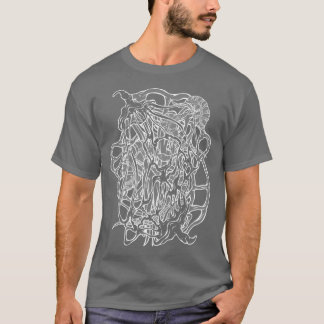 Mind Melting Trippy Black and White Abstrakt T-Shirt
