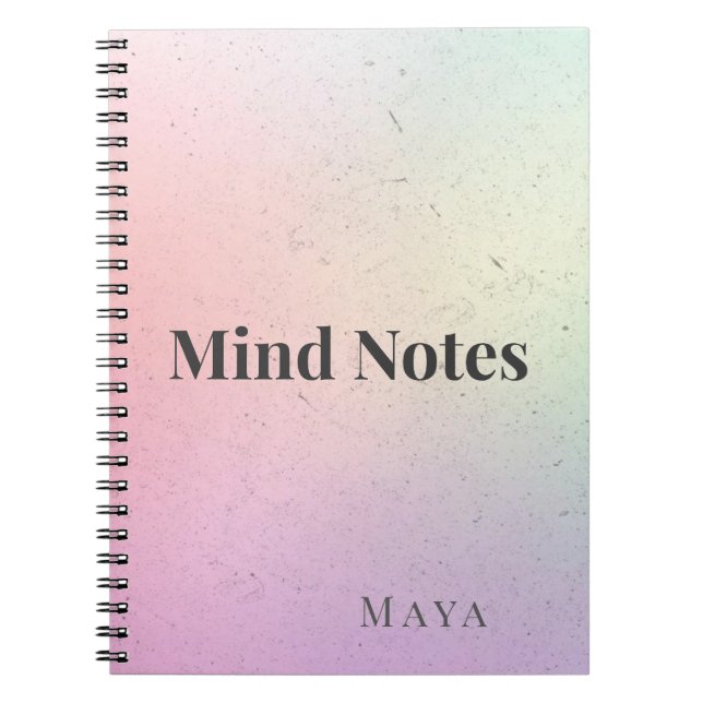 Mind Notes Minimales Notizbuch Notizblock (Vorderseite)