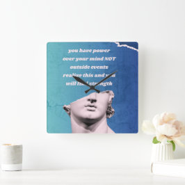 Mind-Power Quadratische Wanduhr