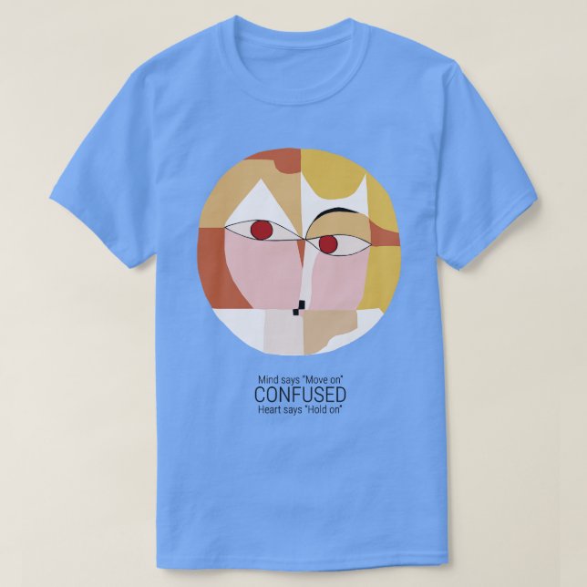 Mind sagt Bewegung in Heart bleibt stehen T-Shirt (Design vorne)