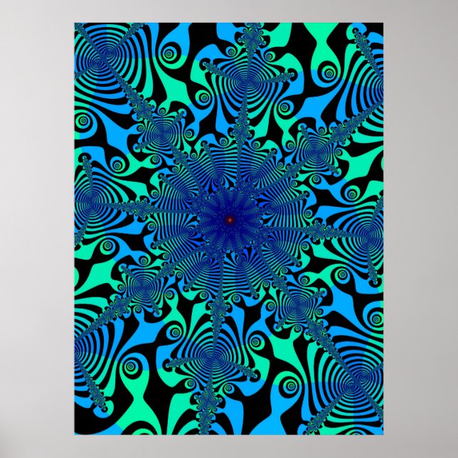 Mind Spinner in Blue amd Green Poster (Vorne)