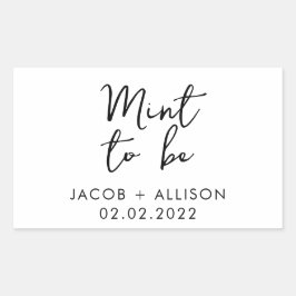 Mind to be modern elegante Hochzeitsvorzug Rechteckiger Aufkleber