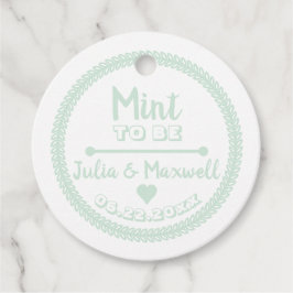 Mind zu zitieren - Minz grünes Foto Hochzeit Geschenkanhänger