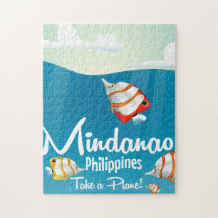 Mindanao, Philippinen Cartoon-Reiseplakat