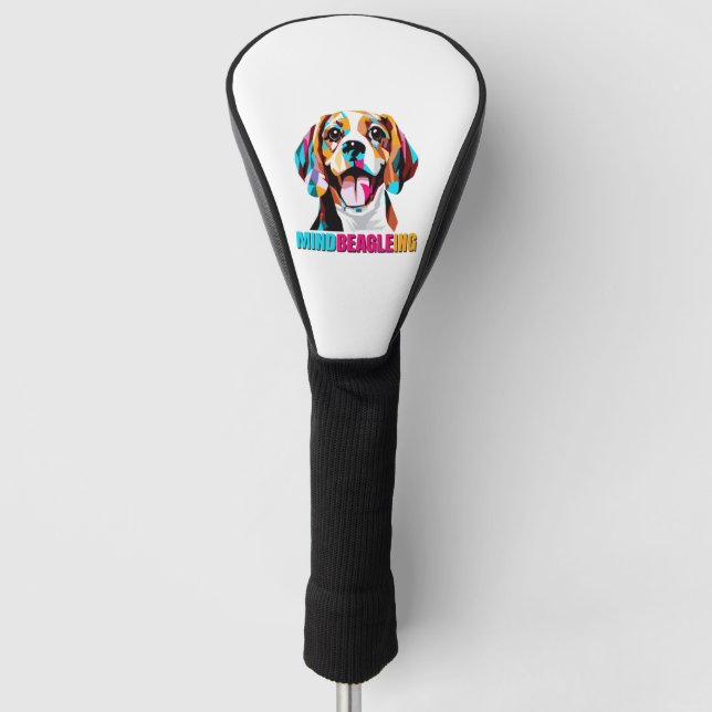 Mindbeagleing Beagle Dog Golf Headcover (Vorderseite)