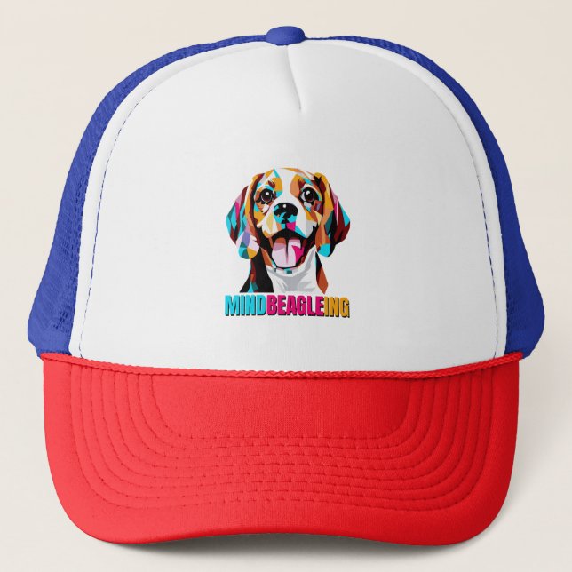 Mindbeagleing Beagle Dog Truckerkappe (Vorderseite)