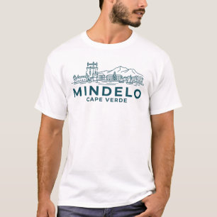 Mindelo Kap Verde - Minimalistische Monte-Cara-T-S T-Shirt