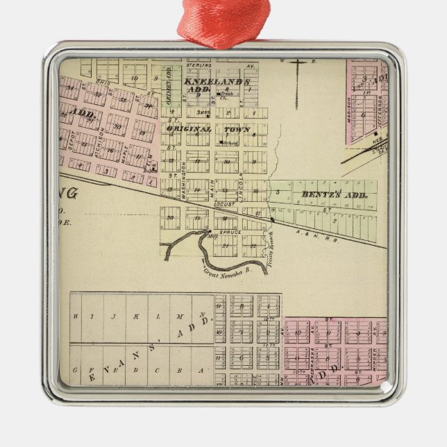 Minden, Nebraska Ornament Aus Metall (Vorne)