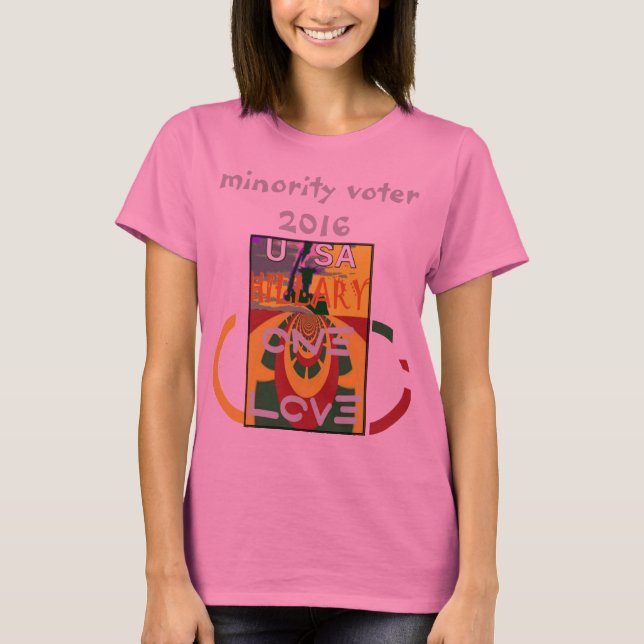Minderheitenwähler 2016 Hillary USA Stronger Toget T-Shirt (Vorderseite)