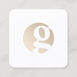Mindest-Goldmonogramm Quadratische Visitenkarte