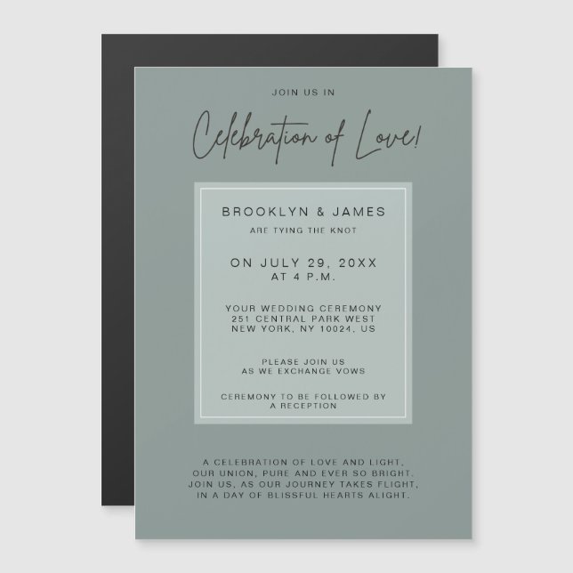 Mindestalter für Hochzeiten von Liebe Magneteinladung (Vorne/Hinten)