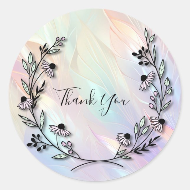 Mindestaufkleber für die Blume Runder Aufkleber (Vorderseite)