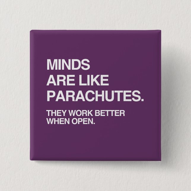 MINDESTENS WIE PARACHUTEN BUTTON (Vorderseite)