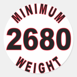 Mindestgewicht 2680 runder aufkleber