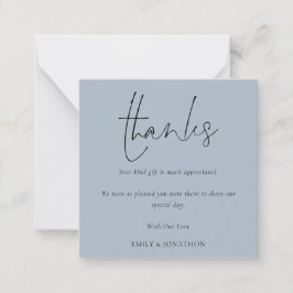 MINDESTGRÖSSE | Script Foto Wedding Dusty Blue Dan Mitteilungskarte