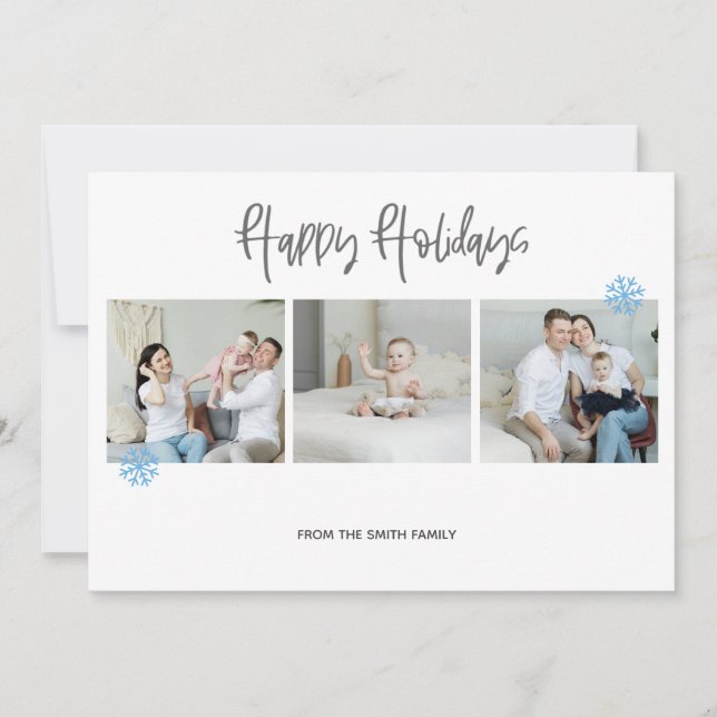 Mindestholiday-Foto-Kleben Feiertagskarte (Vorderseite)