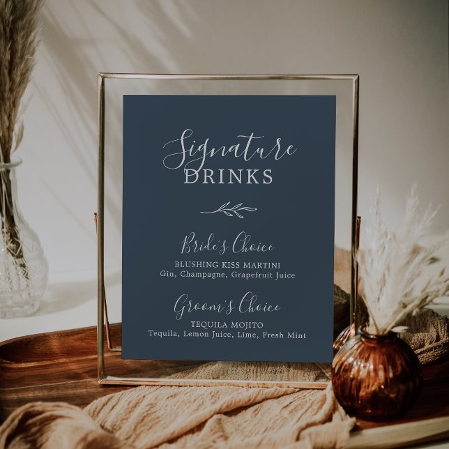 Mindestleaf | Blaue Signaturgetränke für spät dran Poster (Von Creator hochgeladen)