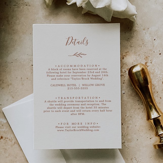 Mindestleaf | Boho Cream Details Umschließungskart Begleitkarte (Von Creator hochgeladen)