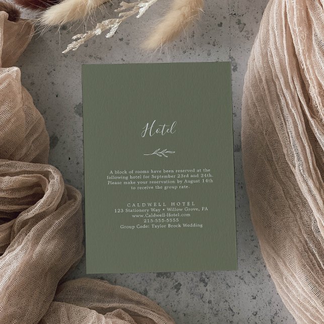 Mindestleaf | Dark Green Hotel Begleitkarte (Von Creator hochgeladen)