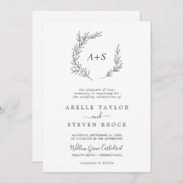 Mindestleaf | Dunkelgrau bei einer Hochzeit Einladung