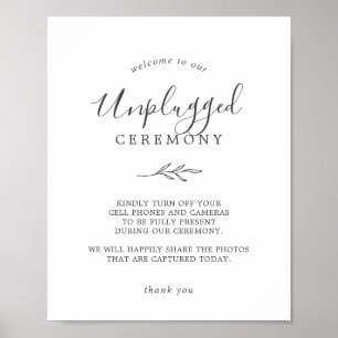 Mindestleaf Dunkelgraues, nicht eingestecktes Ze Poster