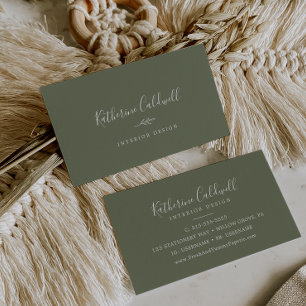 Mindestleaf   Dunkelgrün Visitenkarte