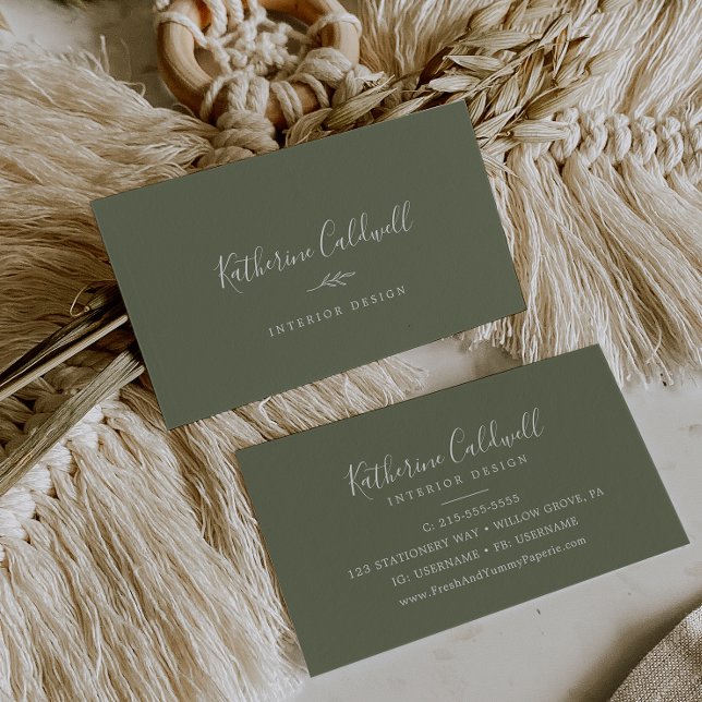 Mindestleaf | Dunkelgrün Visitenkarte (Von Creator hochgeladen)