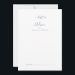 Mindestleaf | Dusty Blue Wedding Hinweiskarte<br><div class="desc">Diese minimale blaue Hochzeitsratenkarte ist ideal für eine elegante Hochzeit und kann für jede Veranstaltung verwendet werden. Die Silhouette ist schlicht und grün in hellblau mit klassischem minimalistischem Stil. Diese Ratschläge können als Gästebuchalternative für Hochzeitsempfang, Brautparty, Babydusche oder Abschlussfeier verwendet werden. Personalisieren Sie die Karte mit den Namen der Braut...</div>