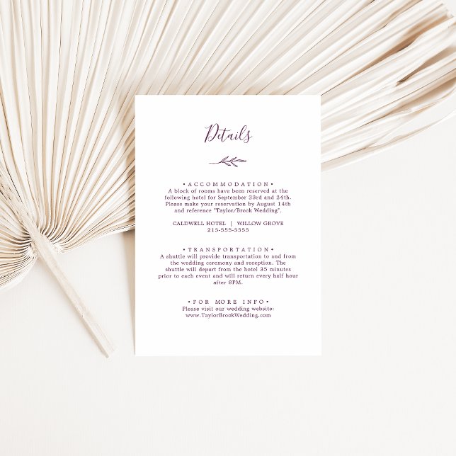 Mindestleaf | Eggplant Details Umschließungskarte Begleitkarte (Von Creator hochgeladen)