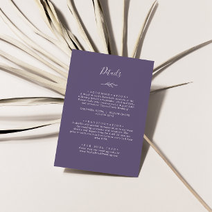 Mindestleaf Lila Angaben Begleitkarte