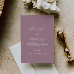 Mindestleaf   Mauve Wedding will gut Begleitkarte