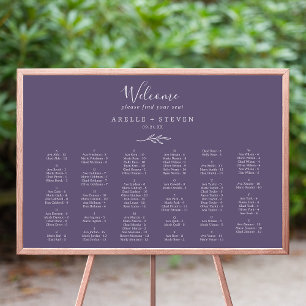 Mindestleaf Plum Alphabetisch Seekarte Poster