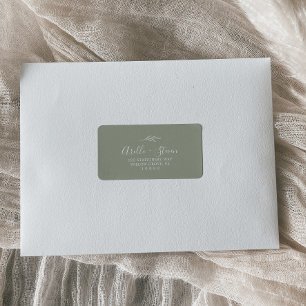 Mindestleaf Sage Green Address Labels Adressaufkleber