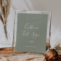 Mindestleaf | Sage Green Custom Text Sign