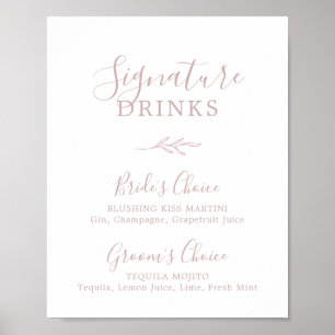 Mindestleaf   Signature Drinks für trockene Rose Z Poster