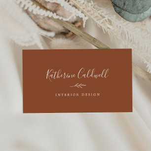 Mindestleaf   Terracotta Business Card Visitenkarte