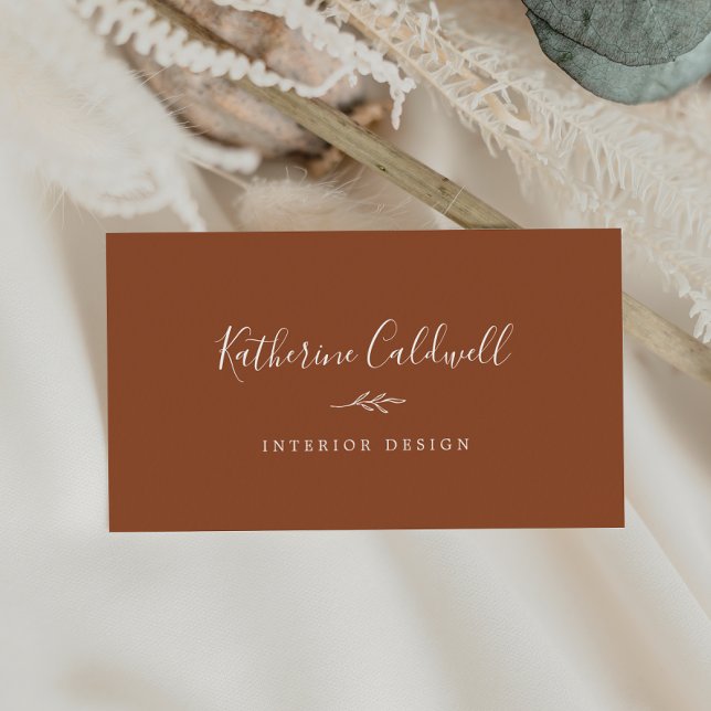 Mindestleaf | Terracotta Business Card Visitenkarte (Von Creator hochgeladen)