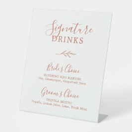 Mindestleaf | Terracotta Orange Signature Drinks Sockelschild