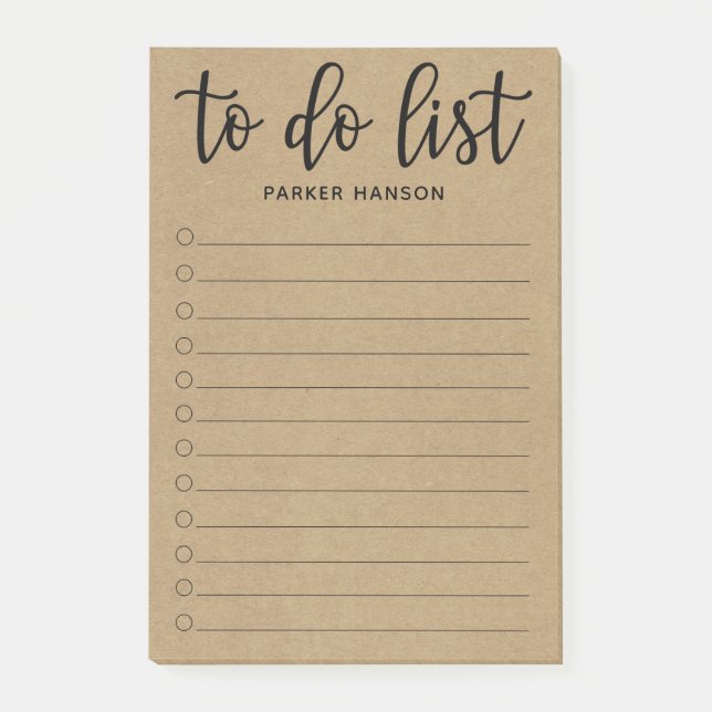 Mindestliste Post-it Klebezettel (Vorderseite)
