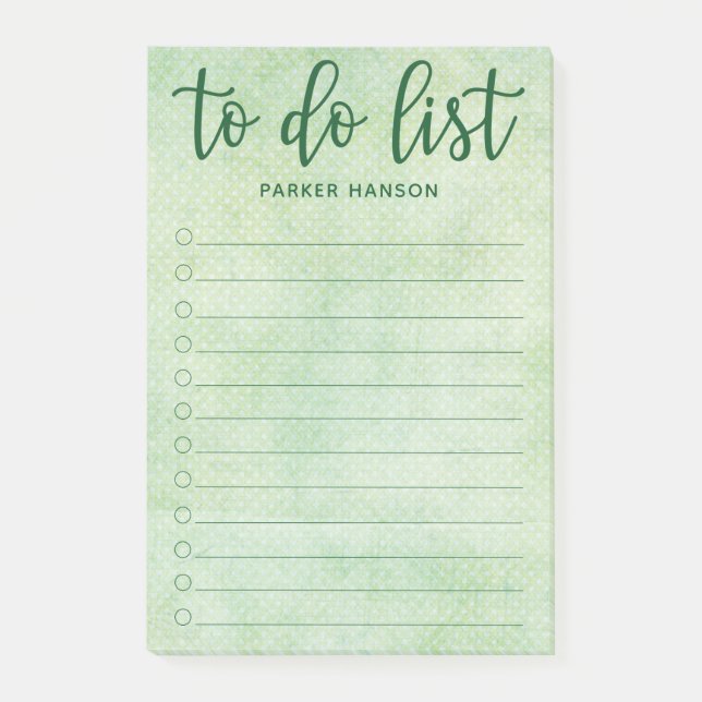 Mindestliste Post-it Klebezettel (Vorderseite)