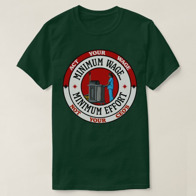 Mindestlohnaufwand für Ihre Löhne T-Shirt (Design vorne)