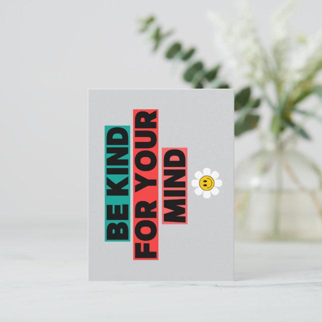 Mindful Power Postkarte (Stehend Vorderseite)