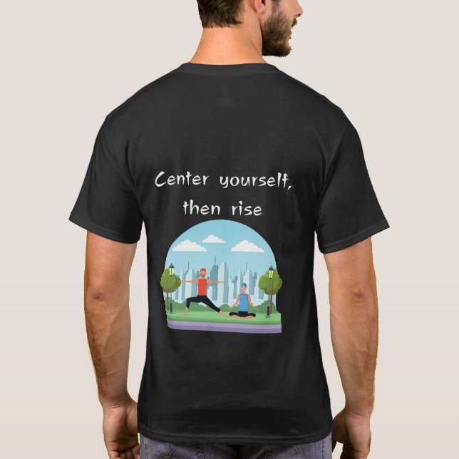Mindful Warrior Yoga BLACK T-Shirt (Rückseite)