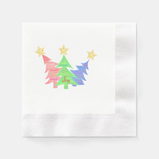Mindful Word Art Napkins Serviette (Vorderseite)