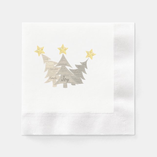 Mindful Word Art Napkins Serviette (Vorderseite)