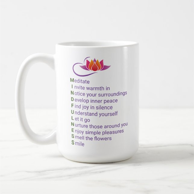 Mindfulness Expressions de Mug Cadeau pour chaque  (Gauche)