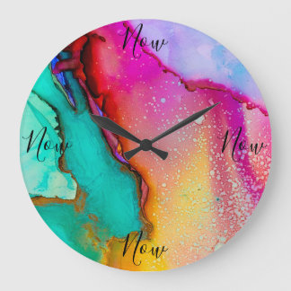 Mindfulness Horloge avec Arrière - plan Aquarelle